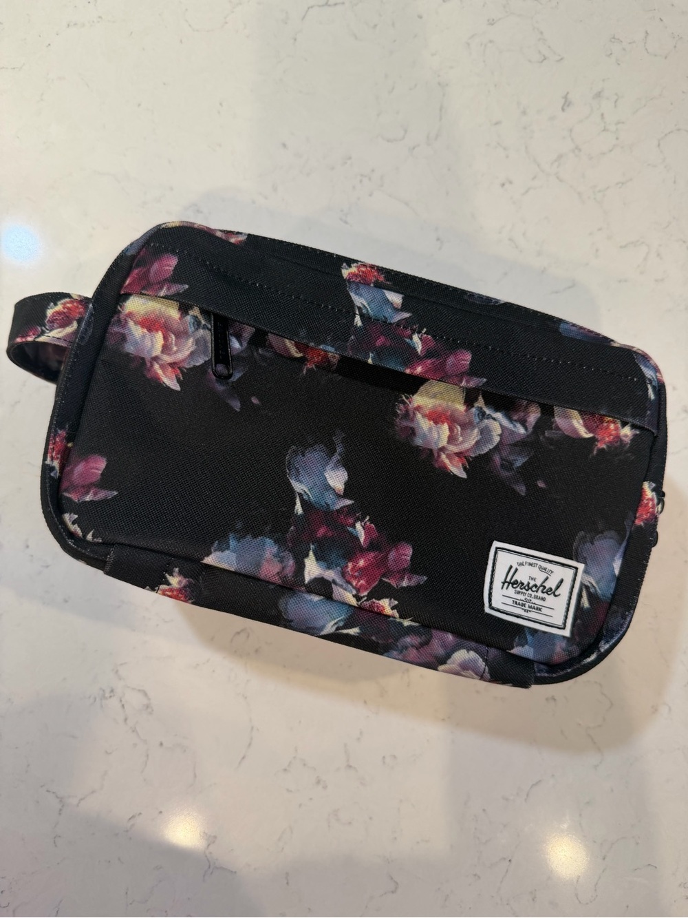 Herschel Supply Company Black Floral Toiletry Kit